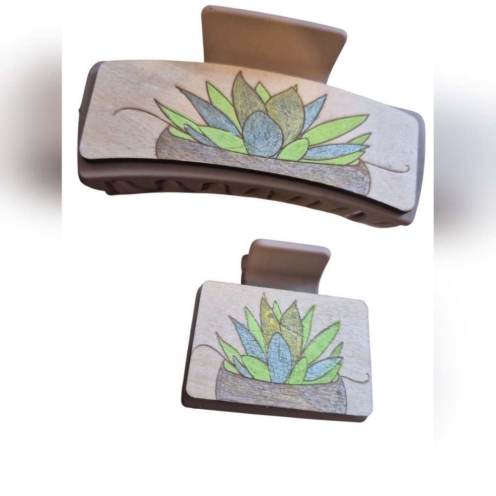Succulent Hair Claw Set